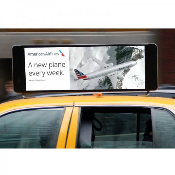 schermo superiore del taxi