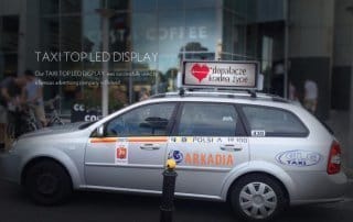 taxi top led display case in poland