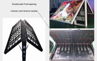 double side front opening led display