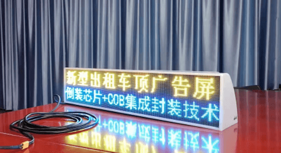 nouvelle technologie d'affichage led, écran led monté sur véhicule, affichage led de toit de taxi