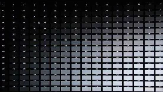 Escala de grises de la pantalla LED, nivel de escala de grises de la pantalla LED