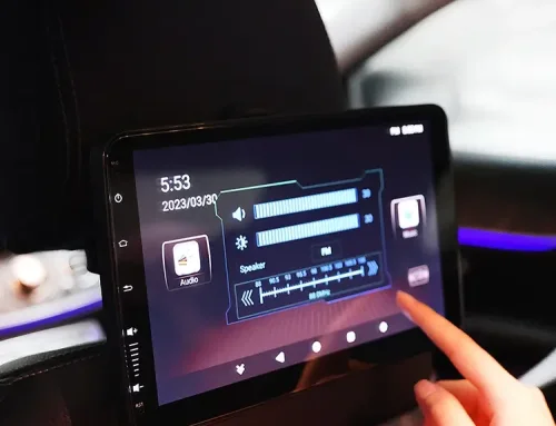 Schermo per poggiatesta auto