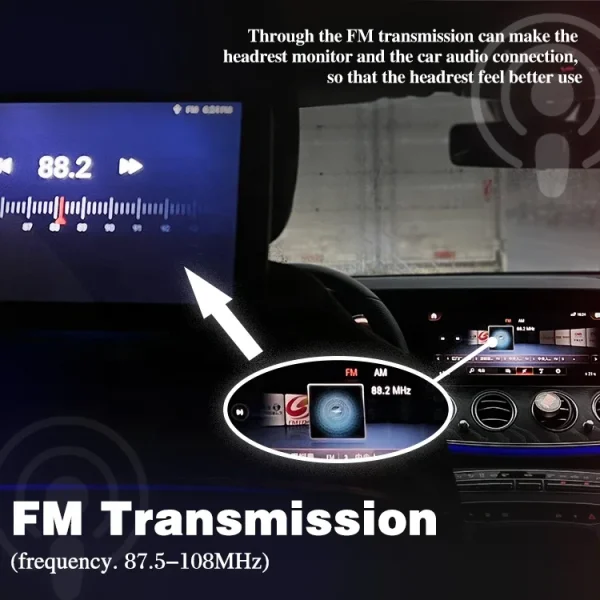 schermo del poggiatesta dell'auto, monitor del poggiatesta, schermo del display dell'auto, monitor del sedile posteriore